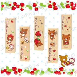 Rilakkuma - strawberry Wooden Seal (Colored)(圖)