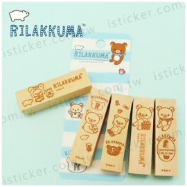 Rilakkuma - enjoy & relax Wooden Seal (Carved)(圖)