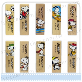 Snoopy - sport Wooden Seal (Colored)(圖)