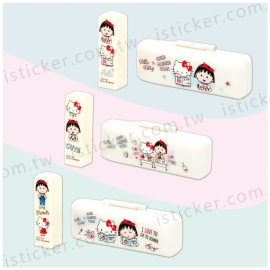 Hello Kitty x Chibi Maruko Chan Acrylic Name Seal Set(圖)